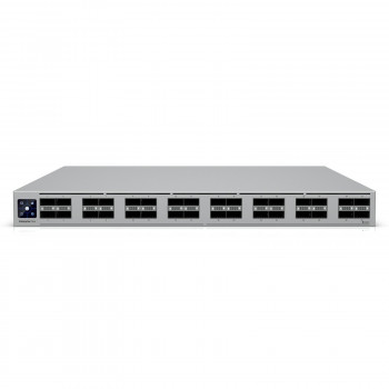 Ubiquiti UniFi Switch 32x QSFP28 100 Gbit, managed, 19" rack-mountable, 1,3" Touchscreen