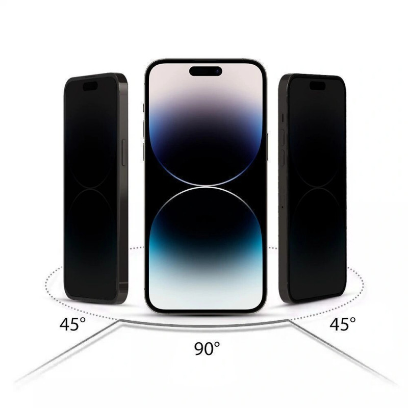 Tech-Protect Anti Spy Glass Pro+ Sichtschutz-Panzerglas für Apple iPhone 17e / 16e / 14 / 13 Pro / 13 (2 Stk.), Schwarz