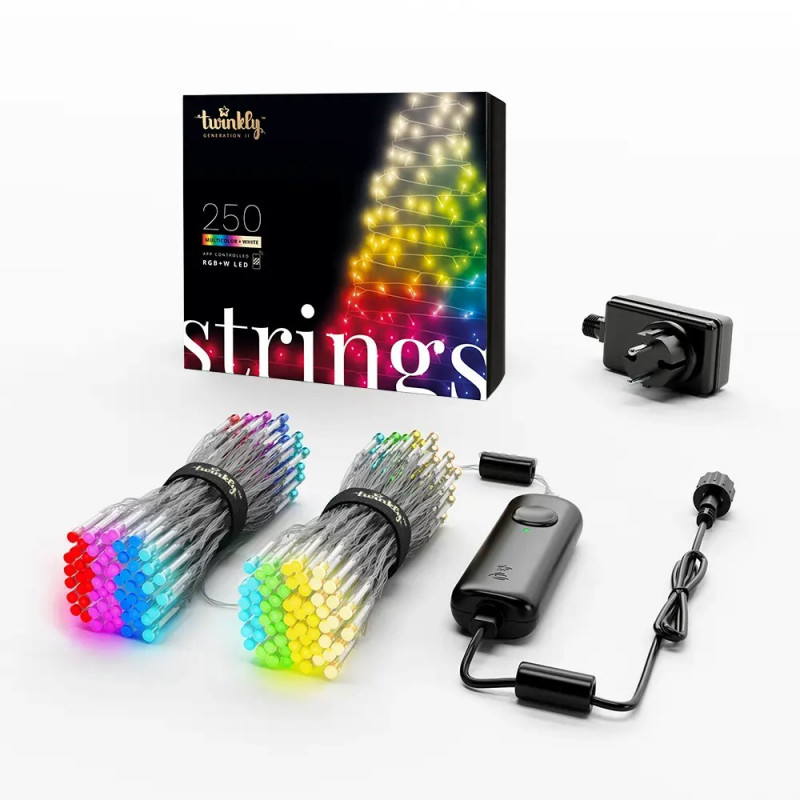 Twinkly Strings 250 LED-Lichterkette TWS250SPP-TEU, 5 mm RGBW, transparent