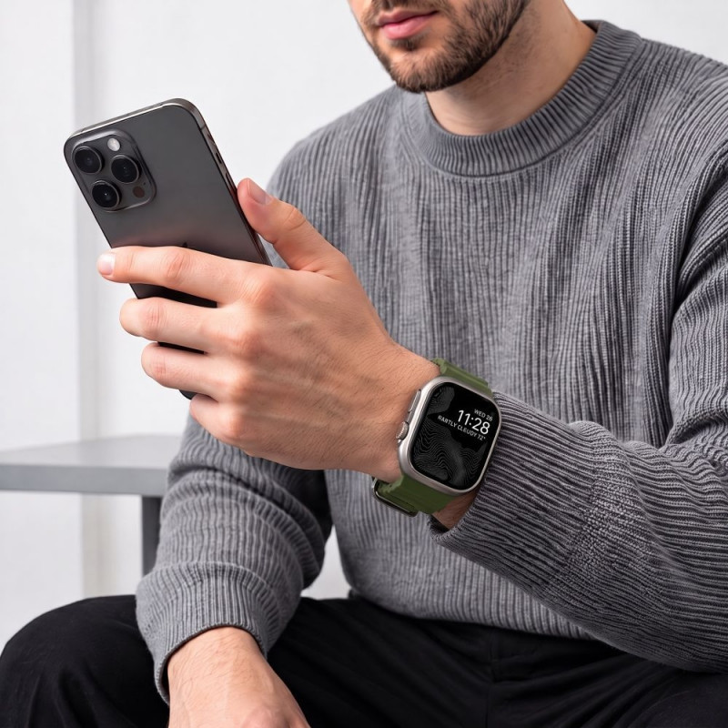 Tech-Protect Motion Apple Watch 8 / 9 / 10 / 11 / 12 / SE / Ultra 44/45/46/49 mm Armband, Tactical Green