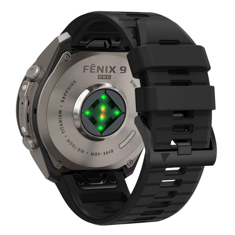 Tech-Protect Silikon Armband für Garmin Fenix 5 / 6 / 6 Pro / 7 / 8 / 8 Pro / E / 9 / 9 Pro 51 mm, Obsidian Black