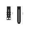 Tech-Protect Silikon Armband für Garmin Fenix 5 / 6 / 6 Pro / 7 / 8 / 8 Pro / E / 9 / 9 Pro 51 mm, Obsidian Black
