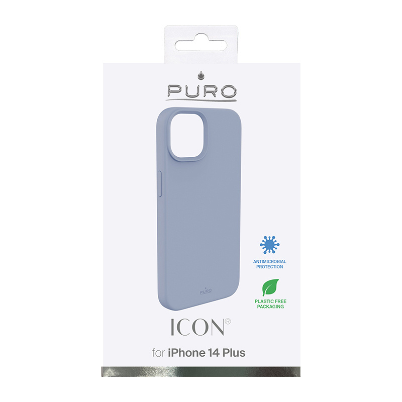 Puro ICON Antimicrobial Cover für Apple iPhone 14 Plus / 15 Plus, Sierra Blue
