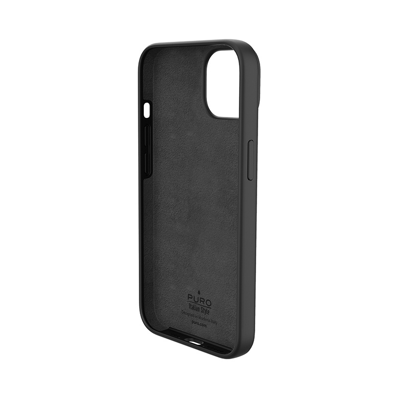Puro ICON Antimicrobial Cover für Apple iPhone 14 Plus / 15 Plus, Schwarz