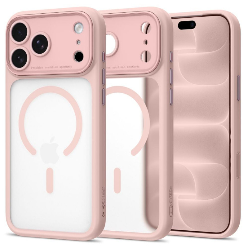Tech-Protect MagPeak MagSafe CC Apple iPhone 17 Pro / 18 Pro Hülle THP6114, Matte Pink