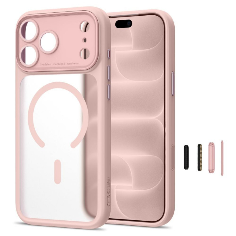 Tech-Protect MagPeak MagSafe CC Apple iPhone 17 Pro / 18 Pro Hülle THP6114, Matte Pink