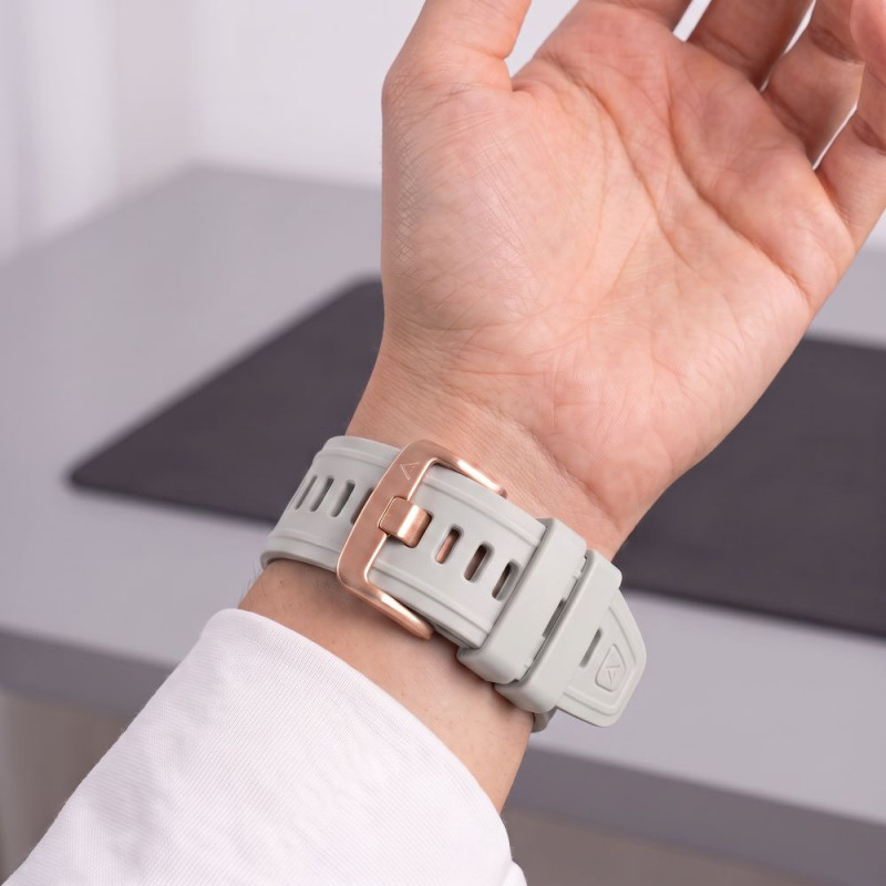 Tech-Protect Silikon-Armband für Garmin Fenix 5s / 5s Plus / 6s / 6s Pro / 7s / 8 / 9 / 9 Pro 43 mm, Fog Grey