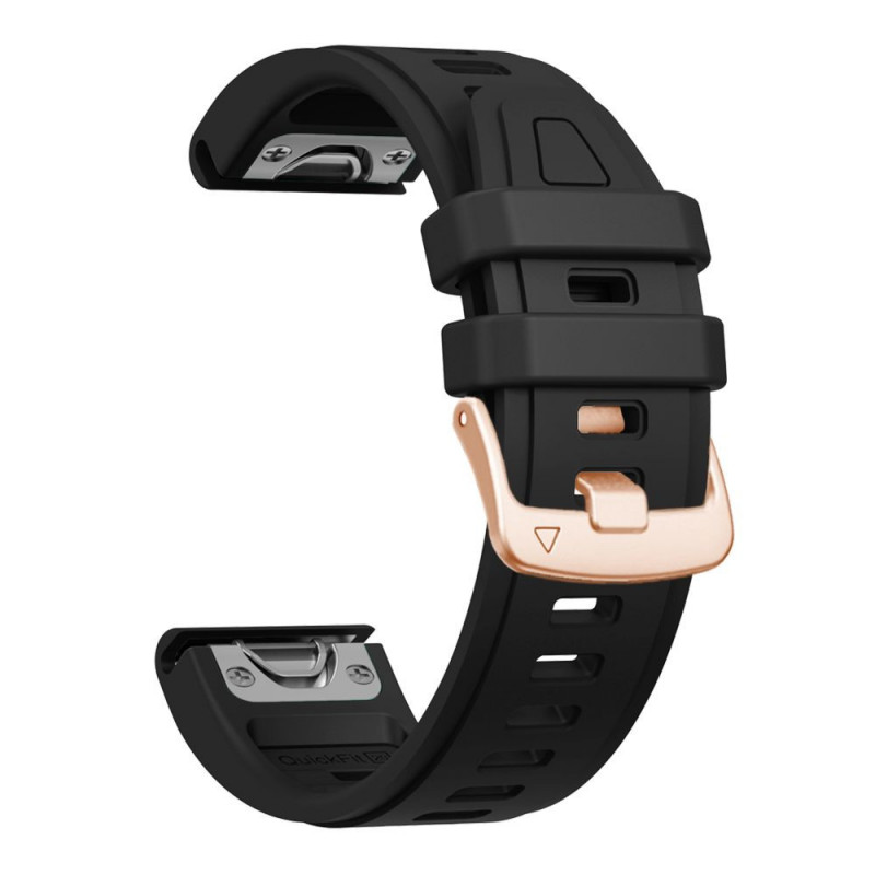 Tech-Protect Silikon-Armband für Garmin Fenix 5s / 5s Plus / 6s / 6s Pro / 7s / 8 / 9 / 9 Pro 43 mm, Schwarz