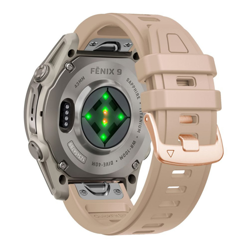 Tech-Protect Silikon-Uhrenarmband für Garmin Fenix 5s / 5s Plus / 6s / 6s Pro / 7s / 8 / 9 / 9 Pro 43 mm, Walnut