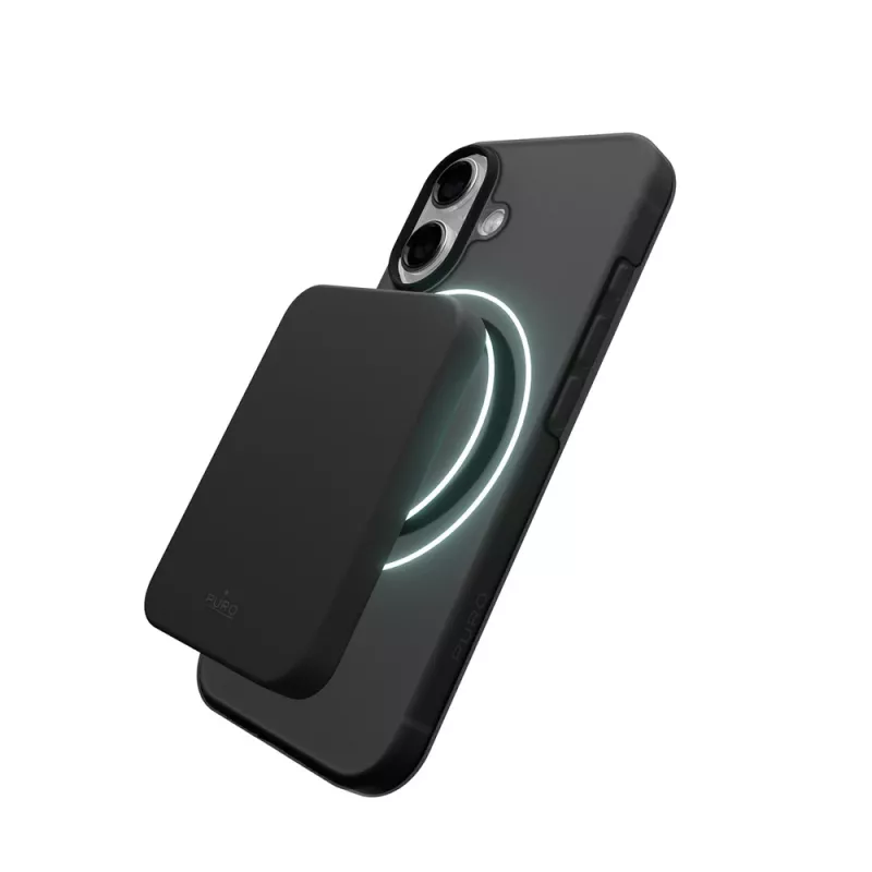 Puro Daylight MagSafe-kompatible Silikonhülle für iPhone 17, Translucent Black