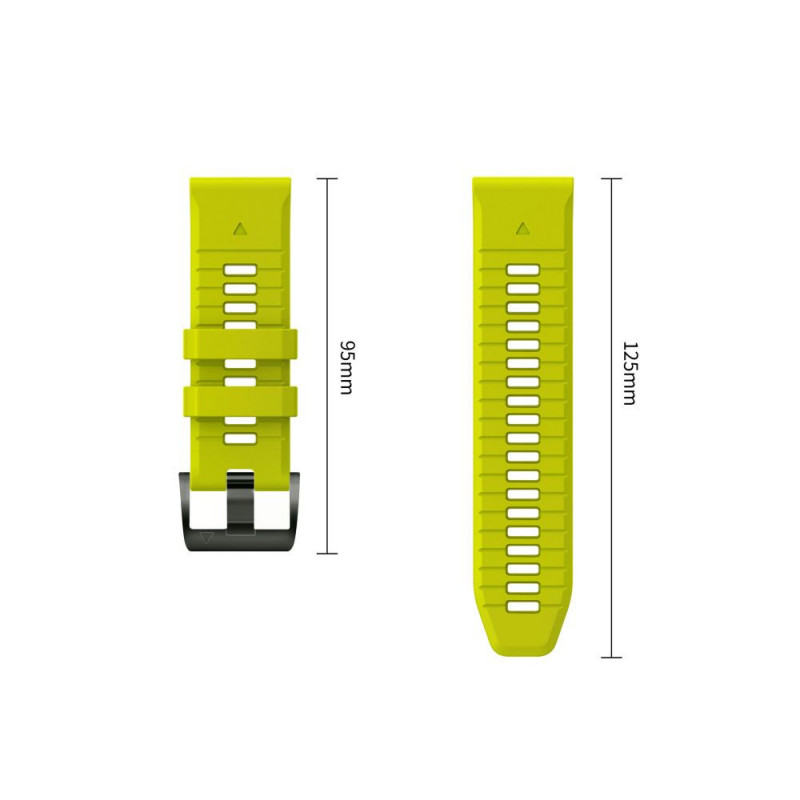 Tech-Protect Silikon-Armband für Garmin Fenix 5 / 6 / 6 Pro / 7 / 8 / 8 Pro / E / 9 / 9 Pro 47 mm, Volt Lime