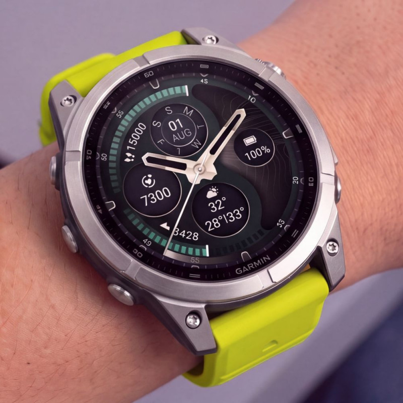 Tech-Protect Silikon-Armband für Garmin Fenix 5 / 6 / 6 Pro / 7 / 8 / 8 Pro / E / 9 / 9 Pro 47 mm, Volt Lime