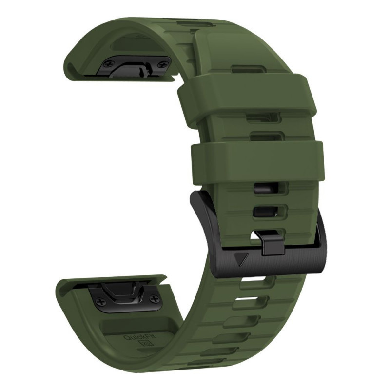 Tech-Protect Silikon-Uhrenarmband für Garmin Fenix 5 / 6 / 6 Pro / 7 / 8 / 8 Pro / E / 9 / 9 Pro 47 mm, Military Green