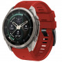 Tech-Protect Silikon-Uhrenarmband für Garmin Fenix 5 / 6 / 6 Pro / 7 / 8 / 8 Pro / E / 9 / 9 Pro 47 mm, Crimson Red