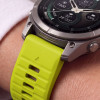 Tech-Protect Silikon-Armband für Garmin Fenix 5 / 6 / 6 Pro / 7 / 8 / 8 Pro / E / 9 / 9 Pro 51 mm, Volt Lime
