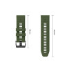 Tech-Protect Silikon-Uhrenarmband für Garmin Fenix 5 / 6 / 6 Pro / 7 / 8 / 8 Pro / E / 9 / 9 Pro 51 mm, Military Green