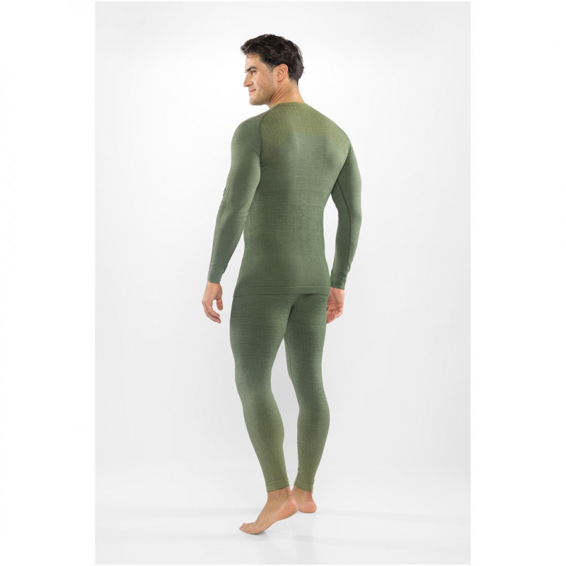 Viking Altis Man Set Herren-Merino-Unterwäscheset, dunkelgrün, XL