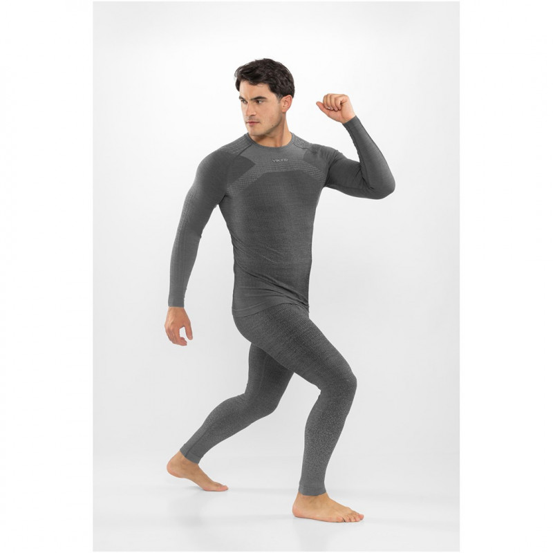 Viking Altis Man Set Herren-Merinounterwäsche-Set, schwarz, L