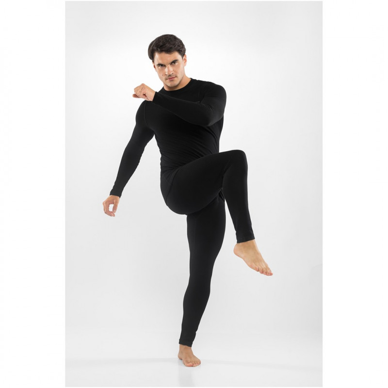 Viking Meriboo Man Set Herren-Merino-Unterwäscheset, schwarz, M