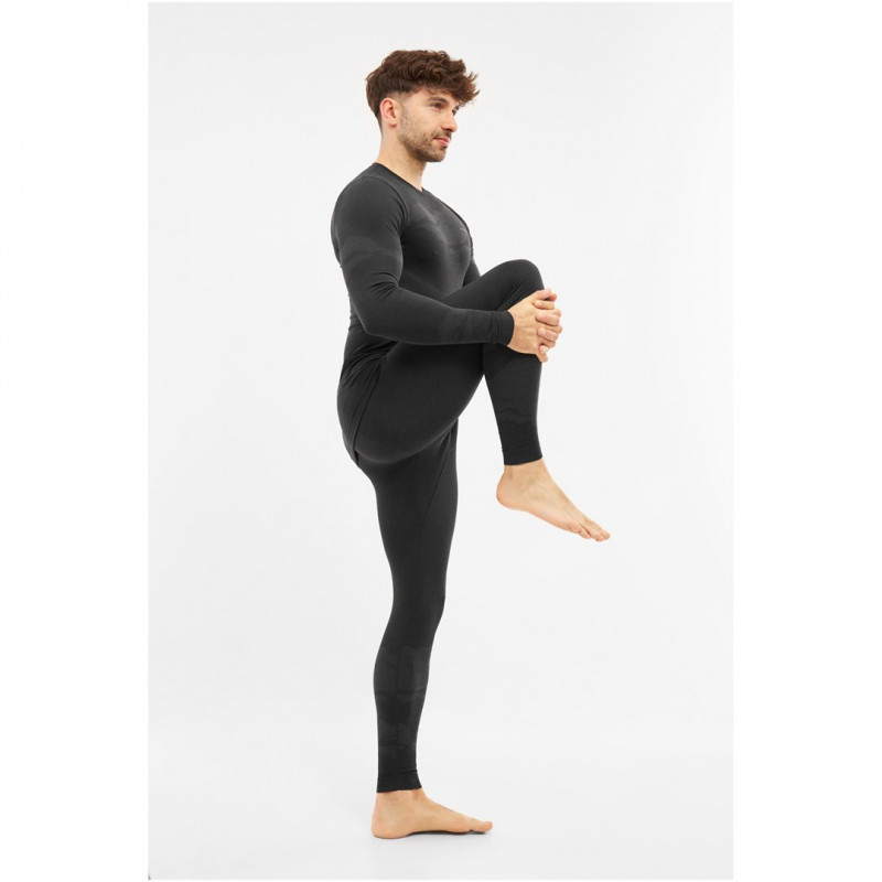 Viking Meriboo Man Set Herren-Merino-Unterwäscheset, schwarz, XL