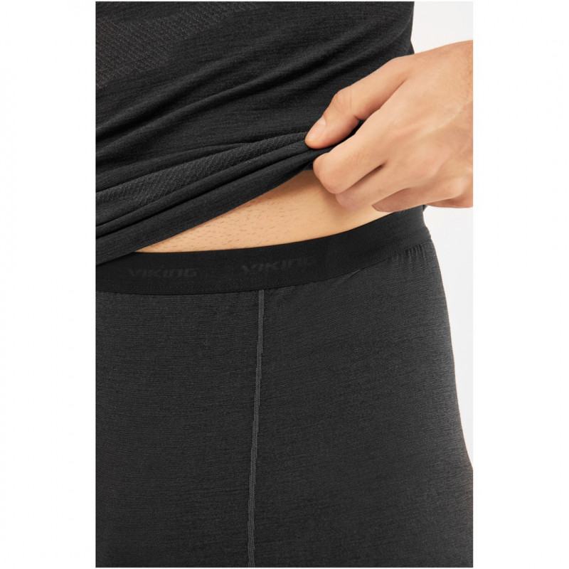 Viking Meriboo Man Set Herren-Merino-Unterwäscheset, schwarz, XL