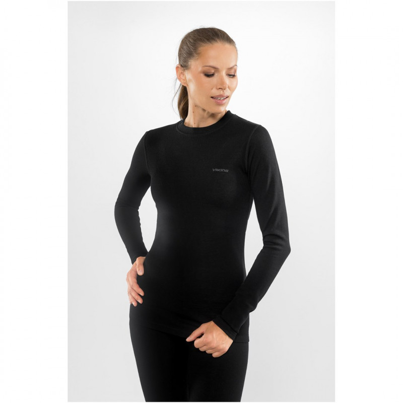 Viking Meriboo Lady Set Merino Damen-Baselayer-Set, schwarz, L