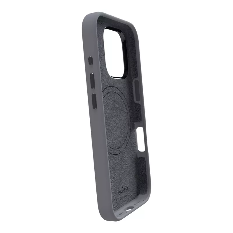 Puro Icon Mag Pro MagSafe Silikonhülle für iPhone 16 Pro Max, dunkelgrau