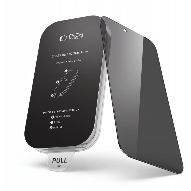 Tech-Protect OneTouch Set Spy+ Sichtschutz-Panzerglas für Apple iPhone 18 Pro (2 Stk.)