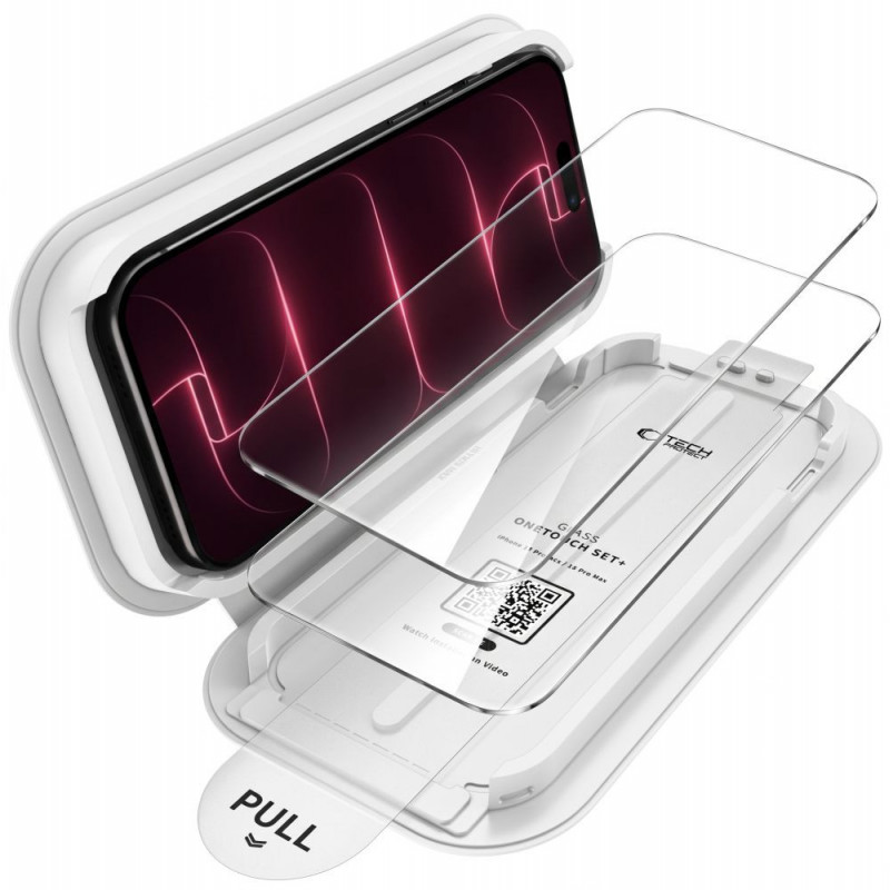 Tech-Protect OneTouch Set+ Panzerglas für Apple iPhone 17 Pro Max / 18 Pro Max, transparent (2 Stück)