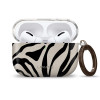 Tech-Protect Lamano Hülle für Apple AirPods Pro 3 mit Karabiner, Nature Muse (Schwarz und Beige)