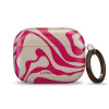 Tech-Protect Lamano Hülle für Apple AirPods Pro 3 mit Karabiner, Flamingo Bloom (Pink und Beige)