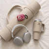 Tech-Protect Lamano Hülle für Apple AirPods Pro 3 mit Karabiner, Flamingo Bloom (Pink und Beige)