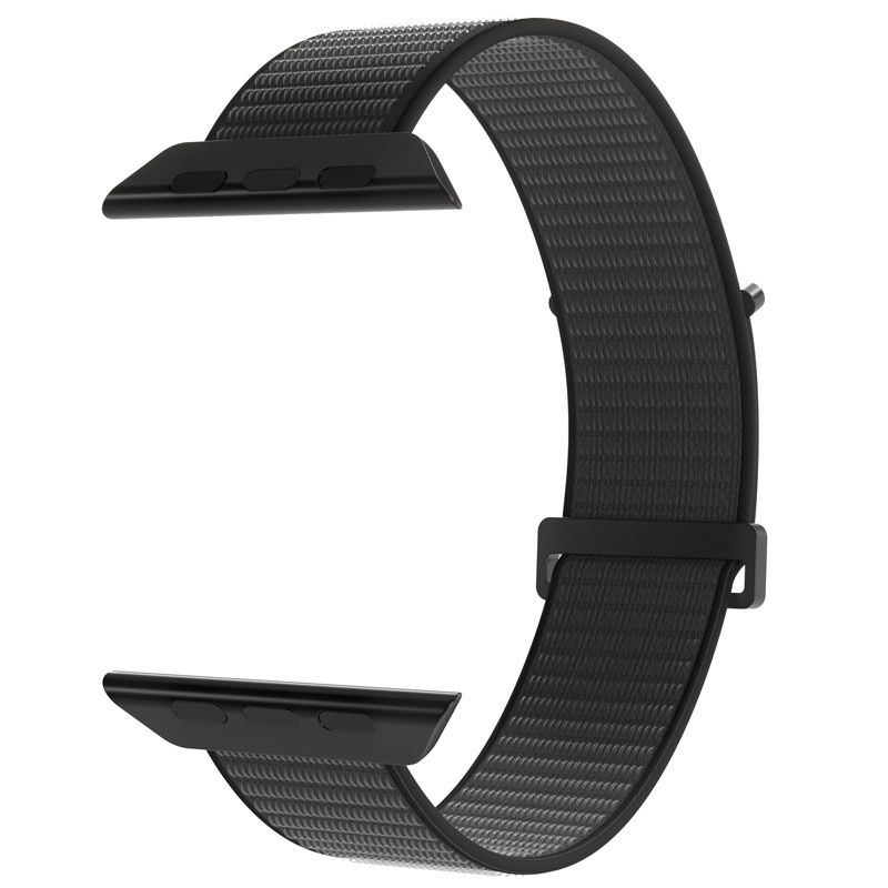 Puro Nylon-Sportarmband PUR643 für Apple Watch 40/41/42 mm, Schwarz
