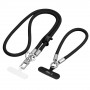 Tech-Protect C10S Rope Crossbody & Wrist Handy-Trageband-Set, Black/Titanium