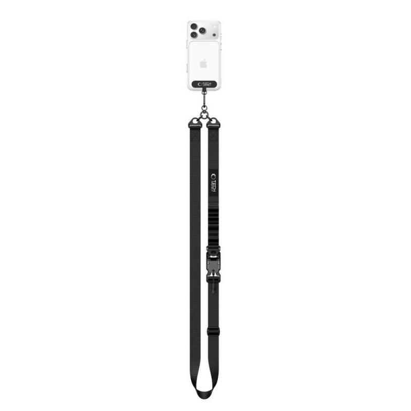 Tech-Protect C9S Rope Crossbody Handy-Trageriemen, Schwarz