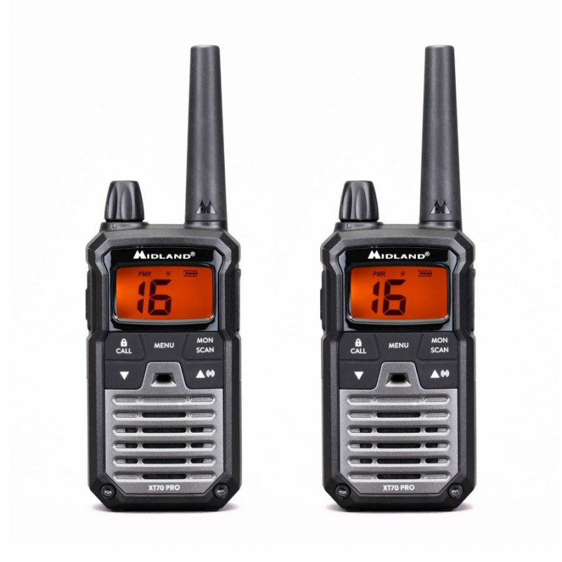 Midland XT70 Pro Duo Walkie-Talkie, Schwarz