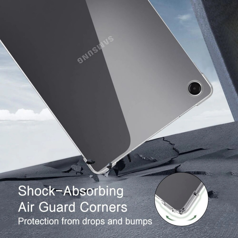Tech-Protect FlexAir Tablet-Hülle für Samsung Galaxy Tab A9 / A11 8.7 (X110 / X115 / X133 / X135), transparent