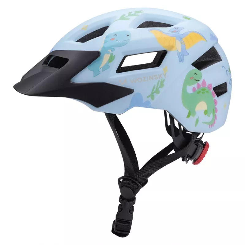 Wozinsky Kinder-MTB-Fahrradhelm mit abnehmbarem Visier, Größe XS (48-52 cm), hellblau