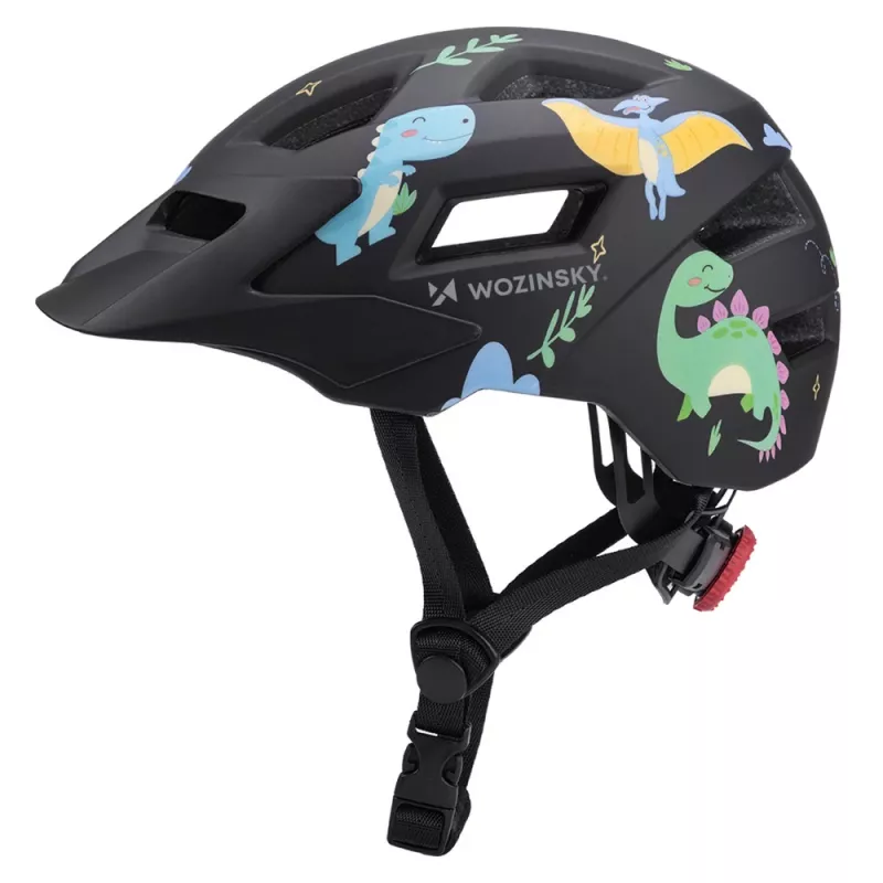 Wozinsky Kinder-MTB-Fahrradhelm mit abnehmbarem Visier, Größe XS (48-52 cm), schwarz