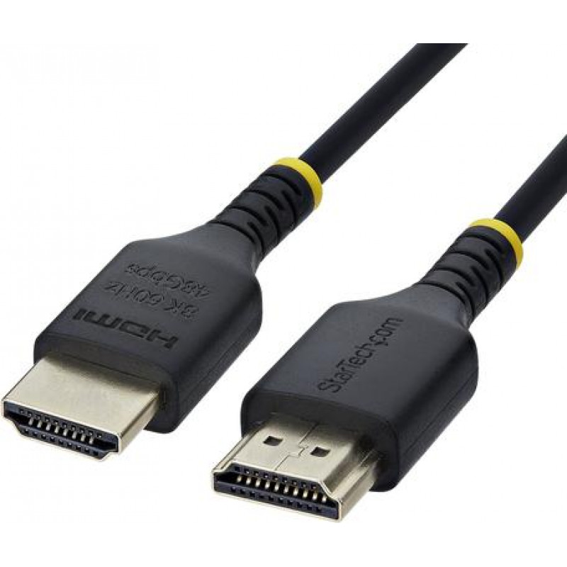 StarTech.com HDMI21-CBL-SLIM-1M Ultra High Speed HDMI 2.1 Kabel, 1 m, Schwarz