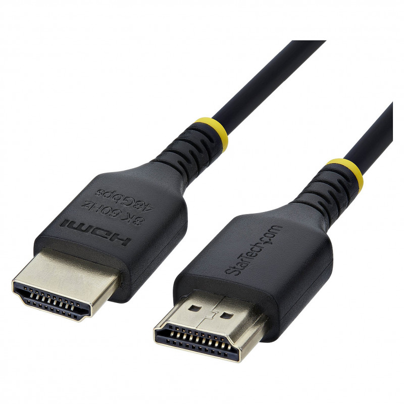 StarTech.com HDMI21-CBL-SLIM-1M Ultra High Speed HDMI 2.1 Kabel, 1 m, Schwarz