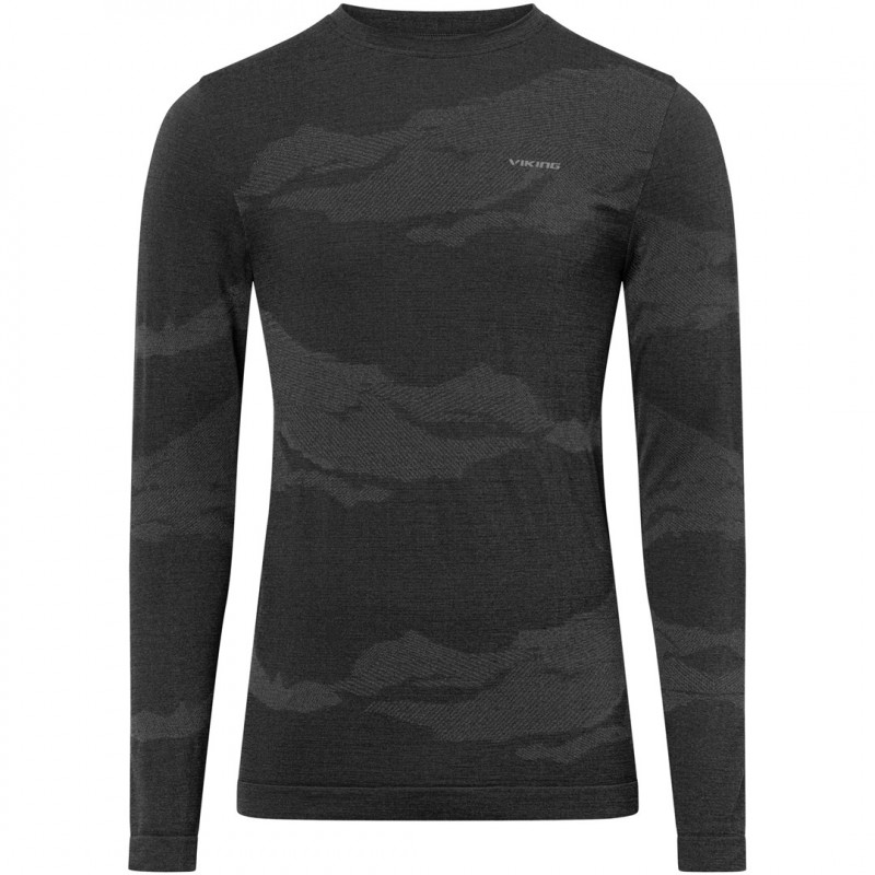 VIKING Gasher Man Set Merino Thermo-Unterwäsche-Set für Herren, Größe M, schwarz
