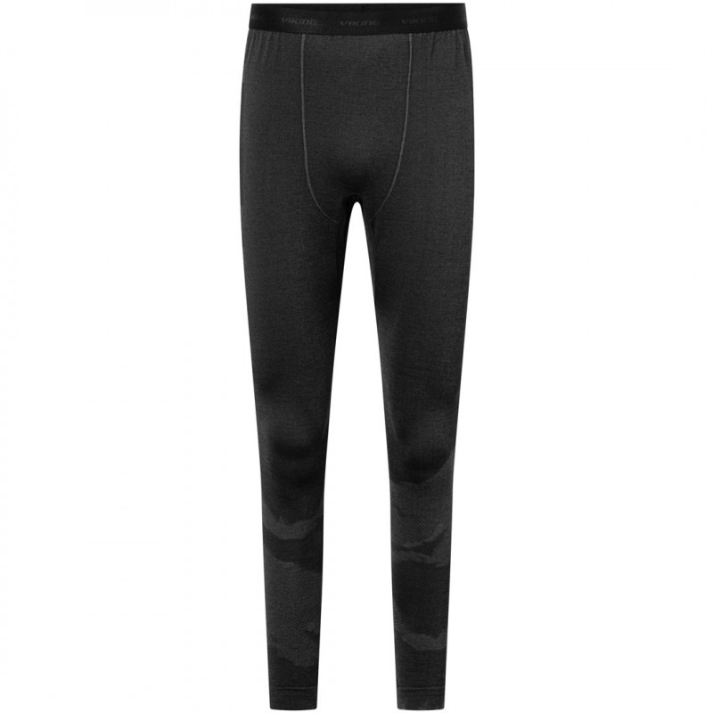 VIKING Gasher Man Set Merino Thermo-Unterwäsche-Set für Herren, Größe M, schwarz