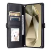 Hurtel Samsung Galaxy A56 5G PU-Ledertasche mit Standfunktion und Bändern, schwarz