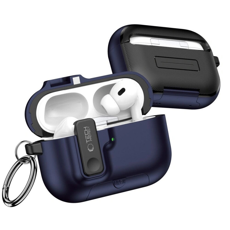 Tech-Protect Slim Hook Hülle für Apple AirPods Pro 3, Navy Blue