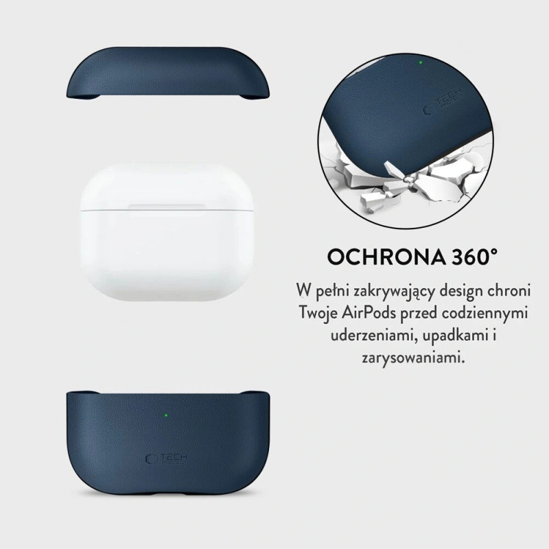 Tech-Protect NaturalFit Hülle für Apple AirPods Pro 3, Navy Blue