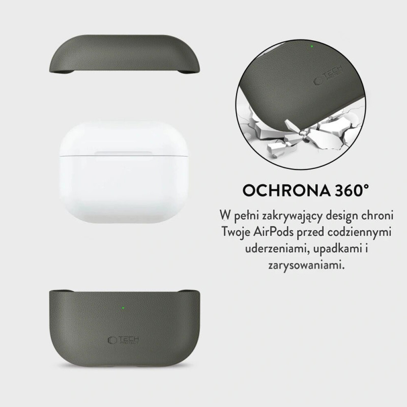 Tech-Protect NaturalFit Hülle für Apple AirPods Pro 3, Olive Green