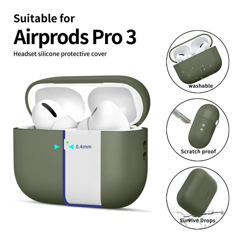 Tech-Protect Silikonhülle Apple AirPods Pro 3 Olive Green