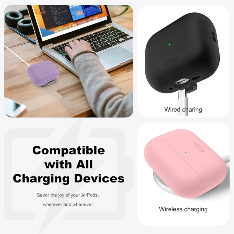 Tech-Protect Silikon-Hülle Apple AirPods Pro 3 Navy Blue