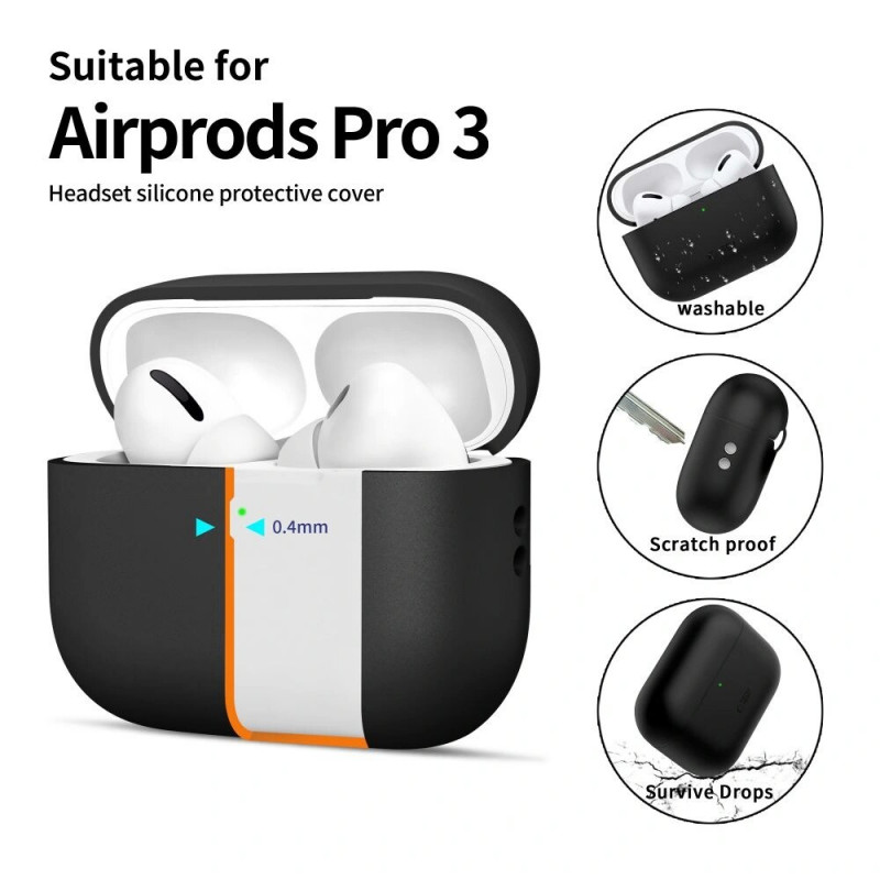Tech-Protect Silikonhülle Apple AirPods Pro 3 Schwarz